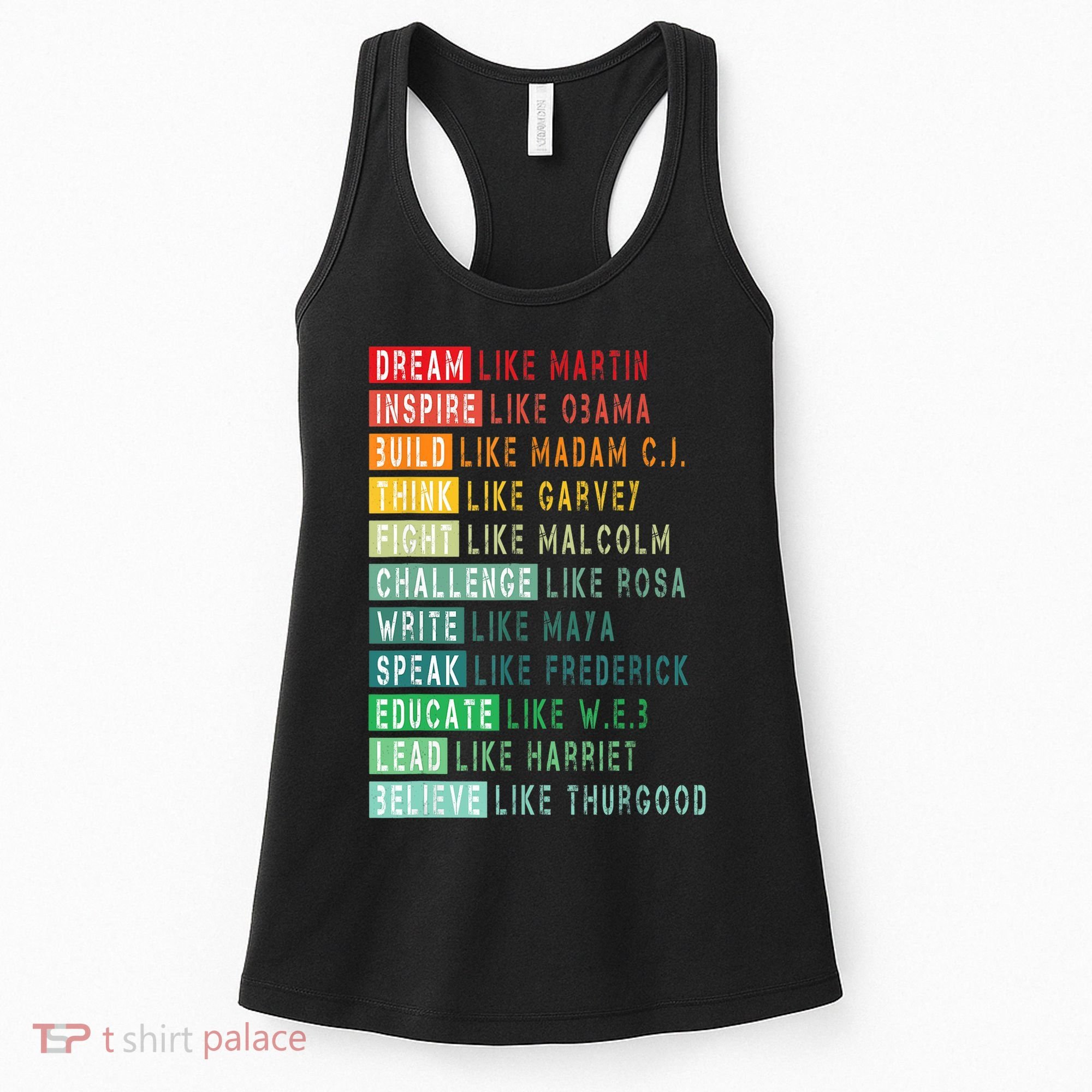 Dream Like Martin Fight Like Malcolm Inspire Like Obama TShirt Women's Tank Top
