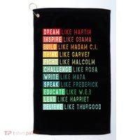 Dream Like Martin Fight Like Malcolm Inspire Like Obama TShirt Golf Towel thumb 0