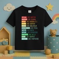 Dream Like Martin Fight Like Malcolm Inspire Like Obama TShirt Toddler T-Shirt thumb 3