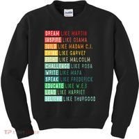 Dream Like Martin Fight Like Malcolm Inspire Like Obama TShirt Kids Sweatshirt thumb 0