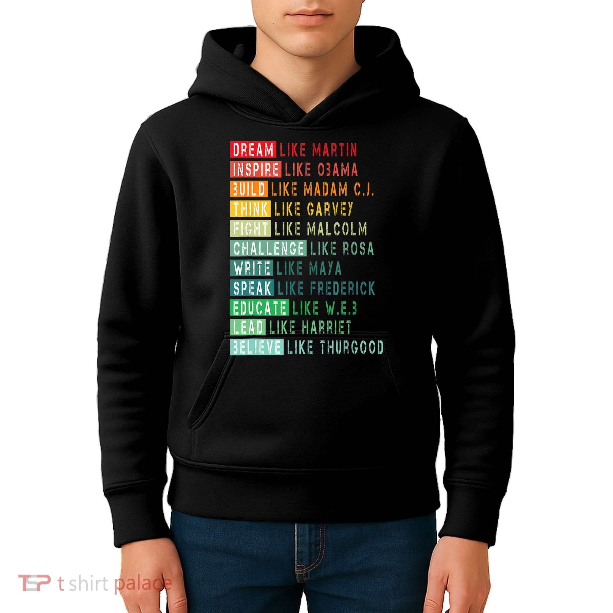 Dream Like Martin Fight Like Malcolm Inspire Like Obama TShirt Kids Hoodie