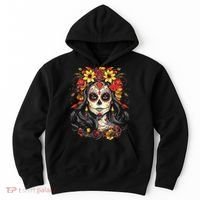 De Los Muertos La Catrina Day of the Dead Sugar Skull Hoodie thumb 0