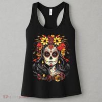 De Los Muertos La Catrina Day of the Dead Sugar Skull Women's Tank Top thumb 3