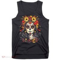 De Los Muertos La Catrina Day of the Dead Sugar Skull Tank Top thumb 0