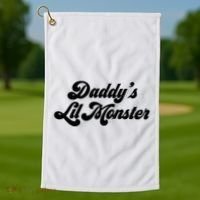 DaddyS Lil Monster Golf Towel thumb 1