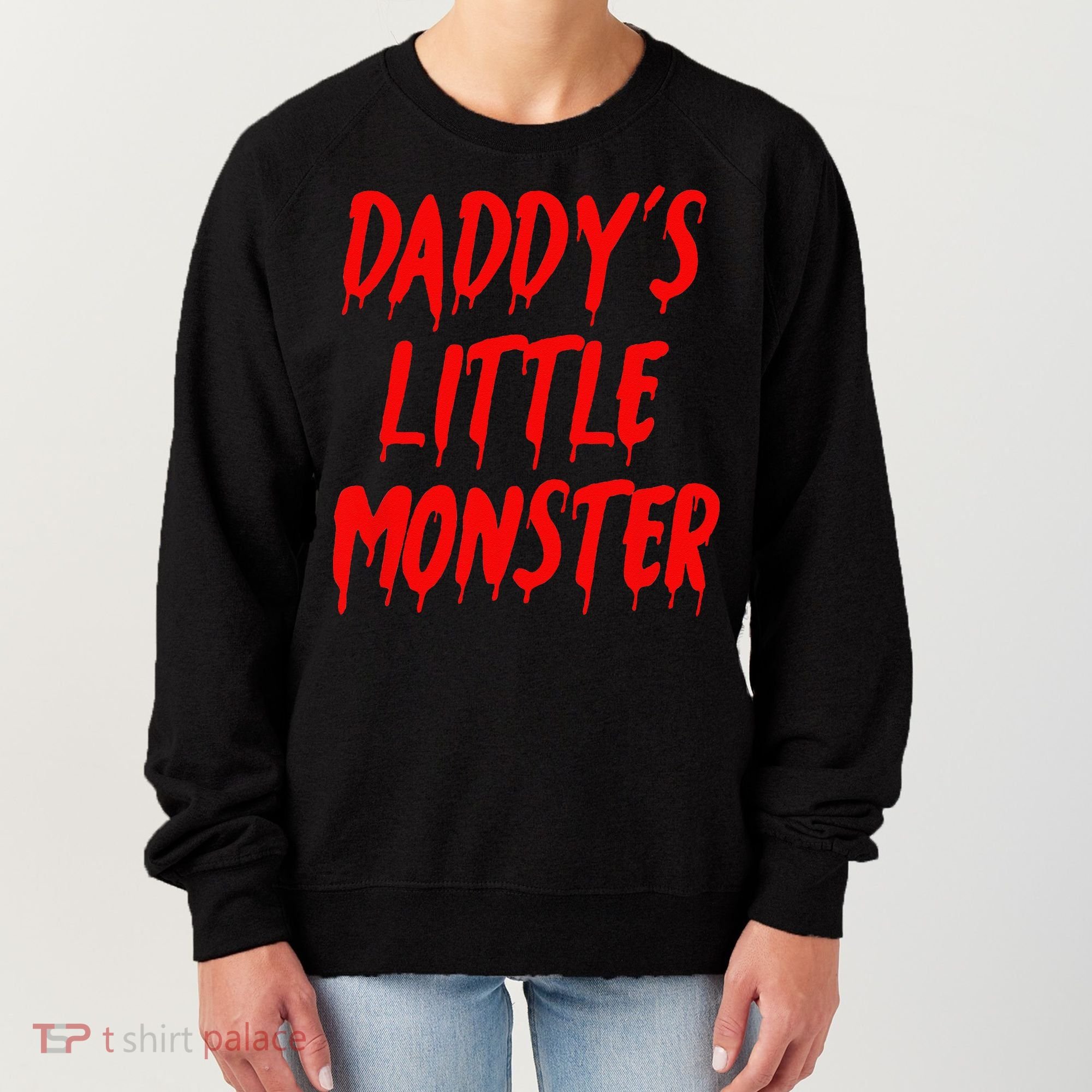 Daddys Little Monster Halloween Blood Red Women's Sweatshirt