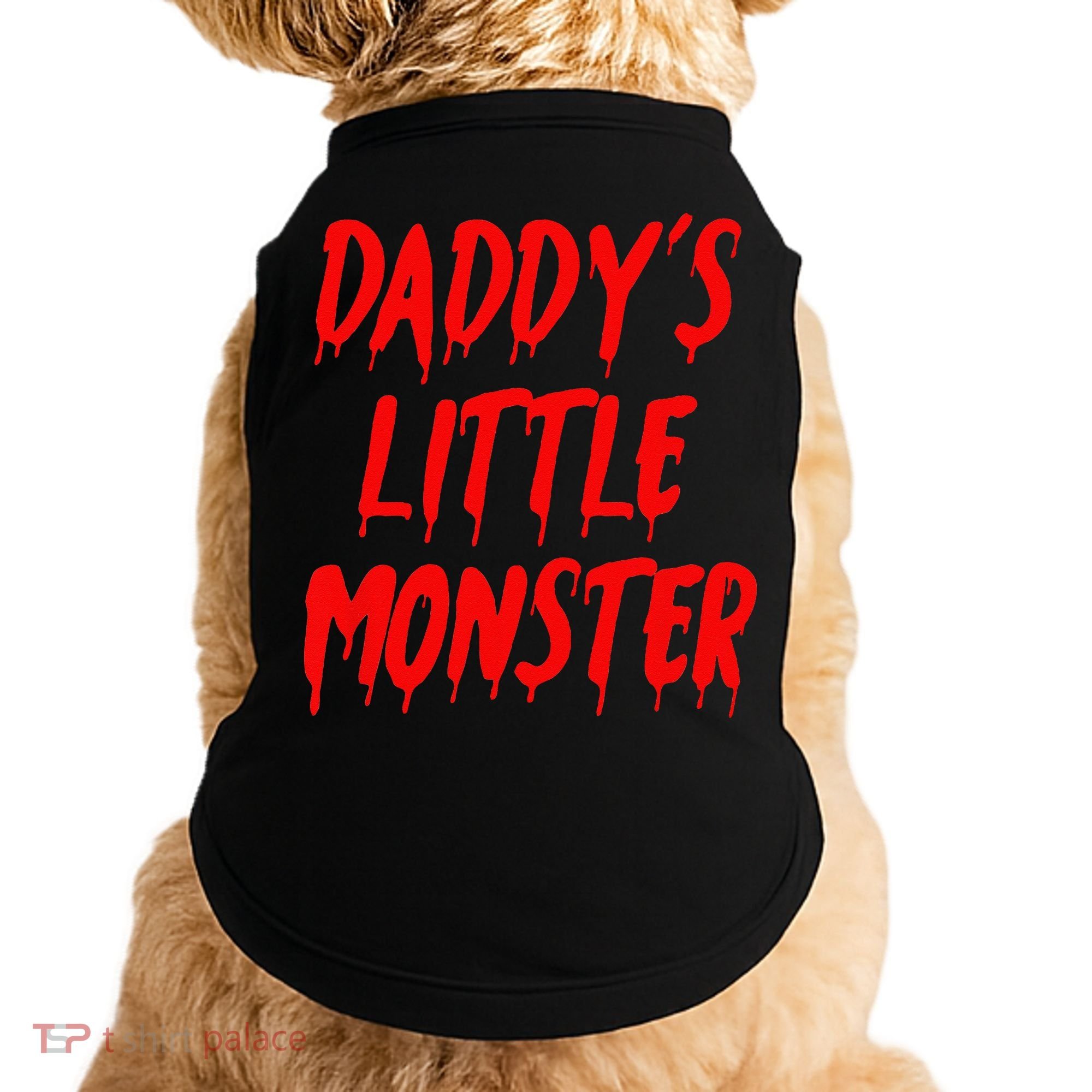 Daddys Little Monster Halloween Blood Red Doggie Tank