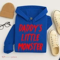Daddys Little Monster Halloween Blood Red Hoodie thumb 4