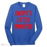 Daddys Little Monster Halloween Blood Red Long Sleeve Shirt thumb 0