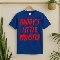 Daddys Little Monster Halloween Blood Red T-Shirt thumb 2