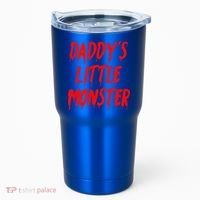 Daddys Little Monster Halloween Blood Red Tumbler thumb 0