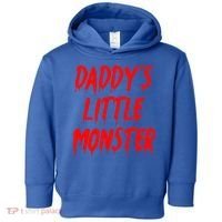 Daddys Little Monster Halloween Blood Red Toddler Hoodie thumb 0