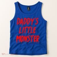 Daddys Little Monster Halloween Blood Red Tank Top thumb 2