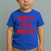 Daddys Little Monster Halloween Blood Red Toddler T-Shirt thumb 2