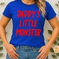 Daddys Little Monster Halloween Blood Red Women's T-Shirt thumb 2