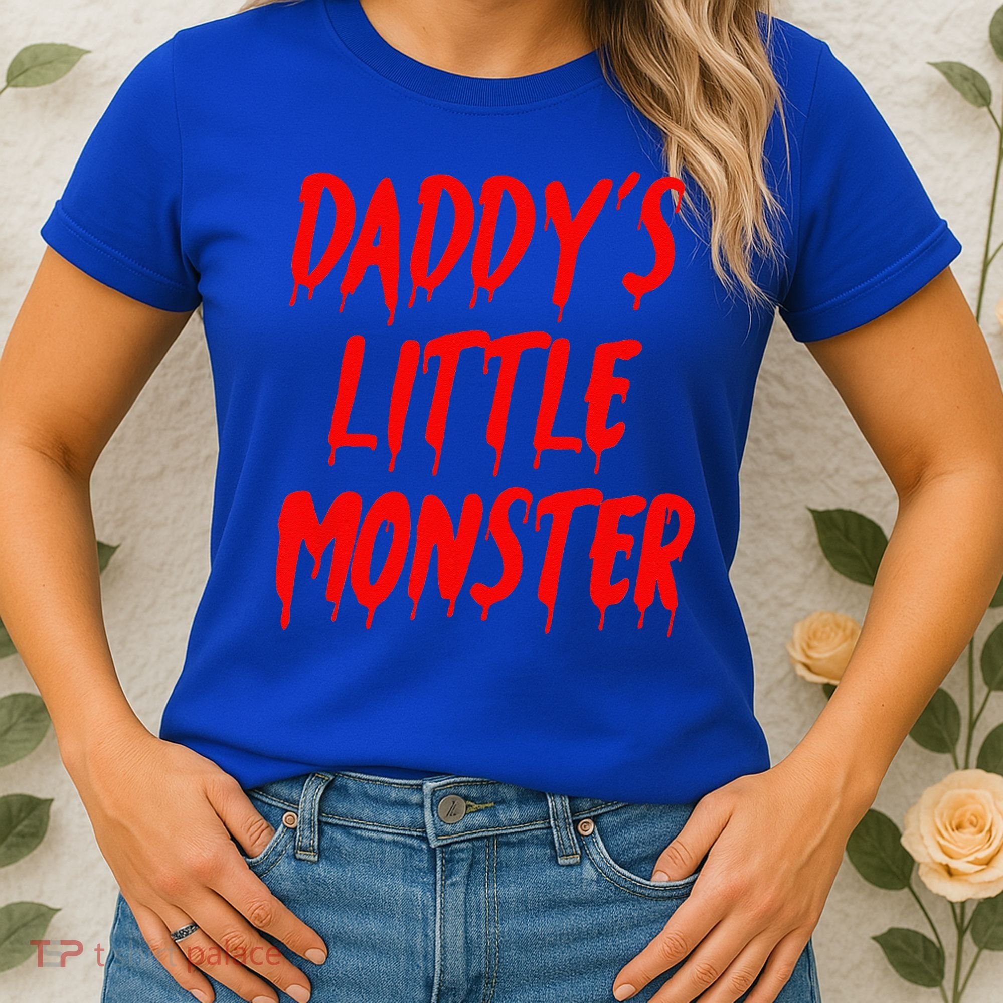 Daddys Little Monster Halloween Blood Red Women's T-Shirt