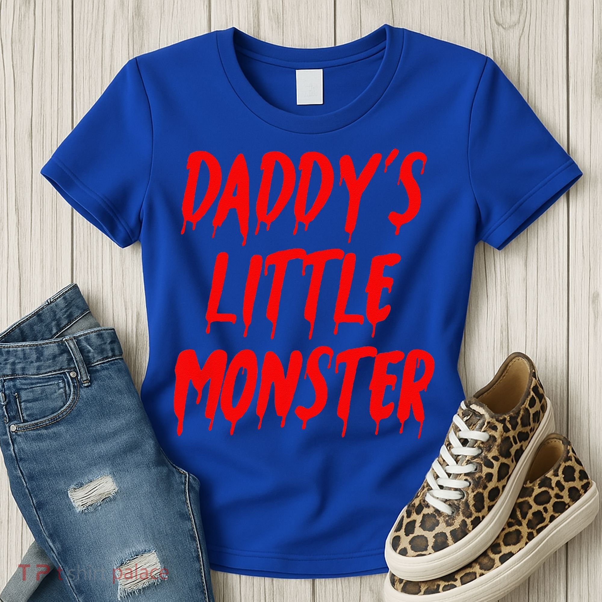 Daddys Little Monster Halloween Blood Red Women's T-Shirt