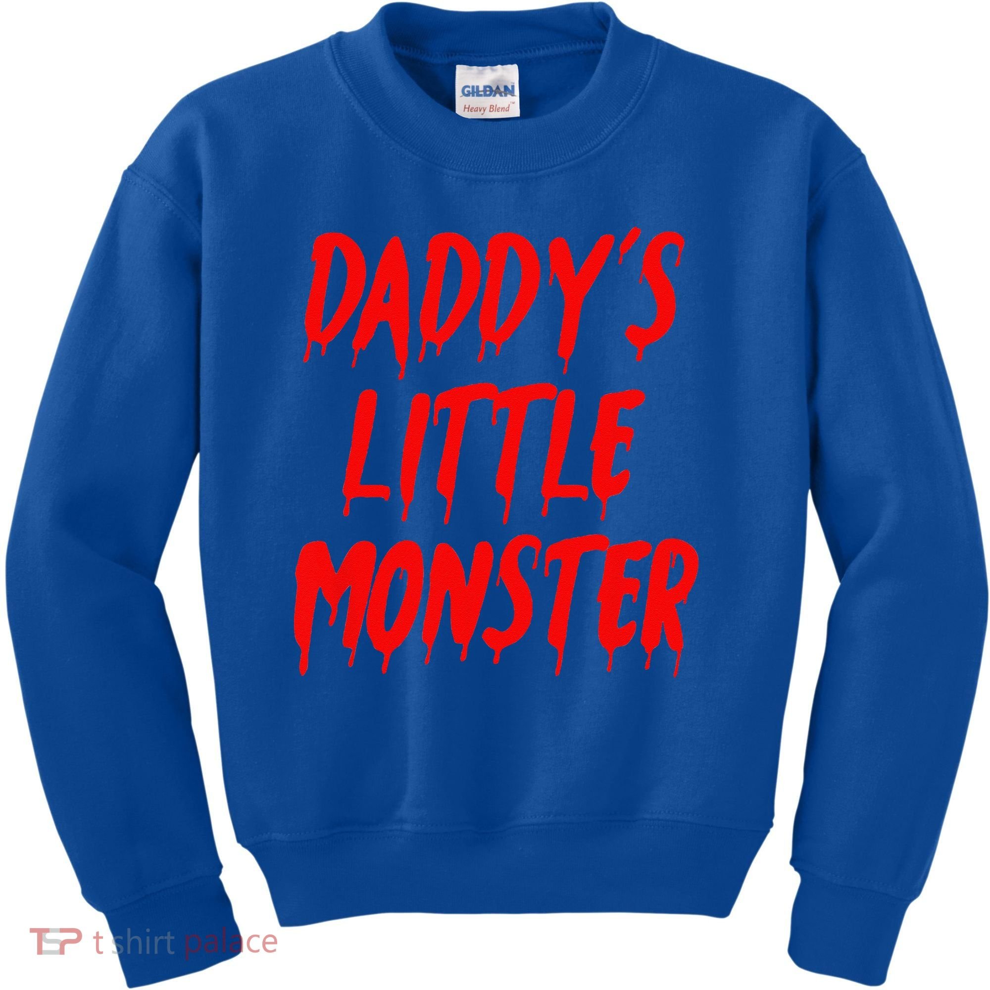 Daddys Little Monster Halloween Blood Red Kids Sweatshirt