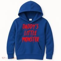 Daddys Little Monster Halloween Blood Red Kids Hoodie thumb 0