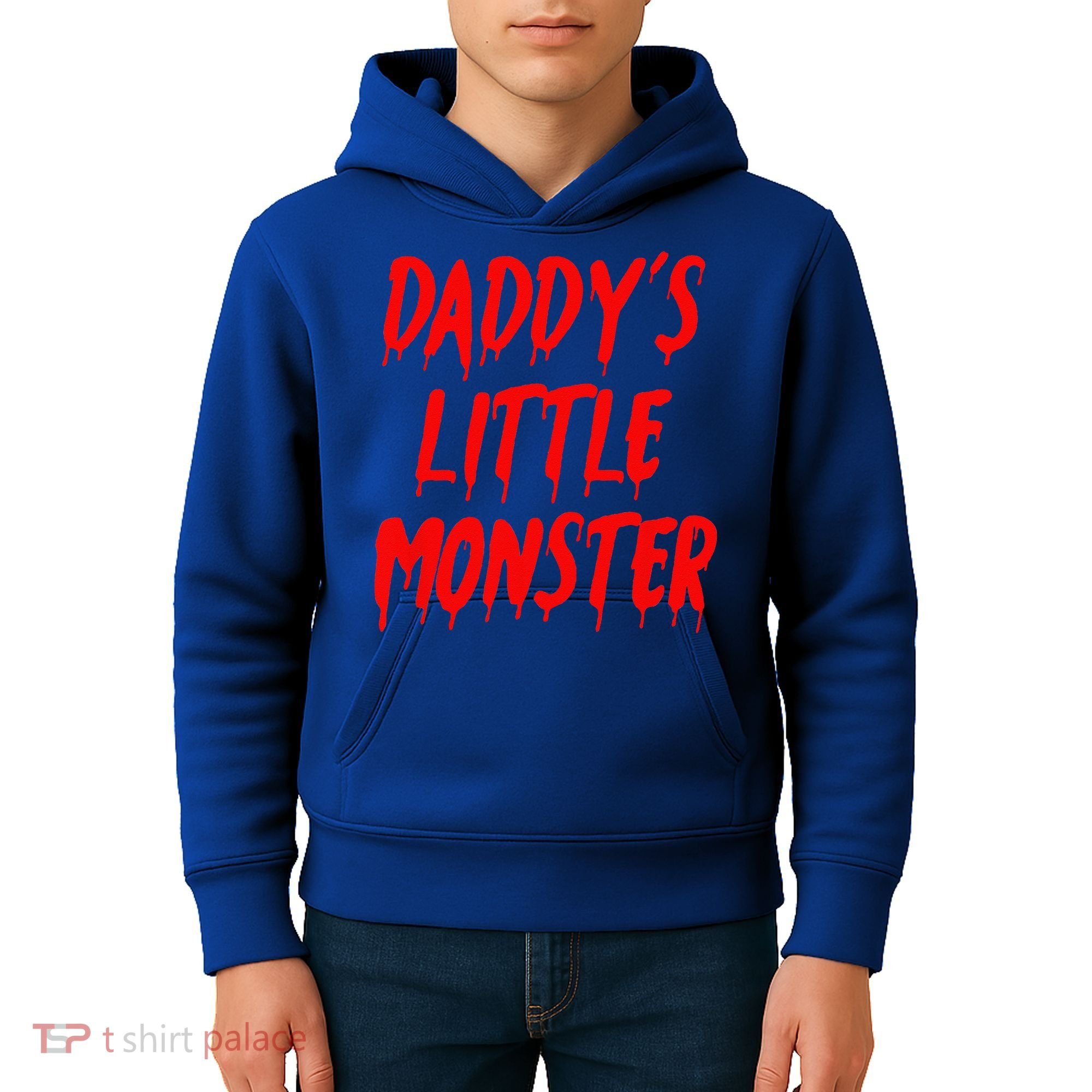 Daddys Little Monster Halloween Blood Red Kids Hoodie