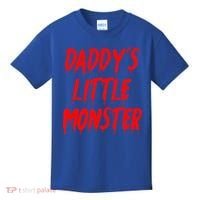Daddys Little Monster Halloween Blood Red Kids T-Shirt thumb 0