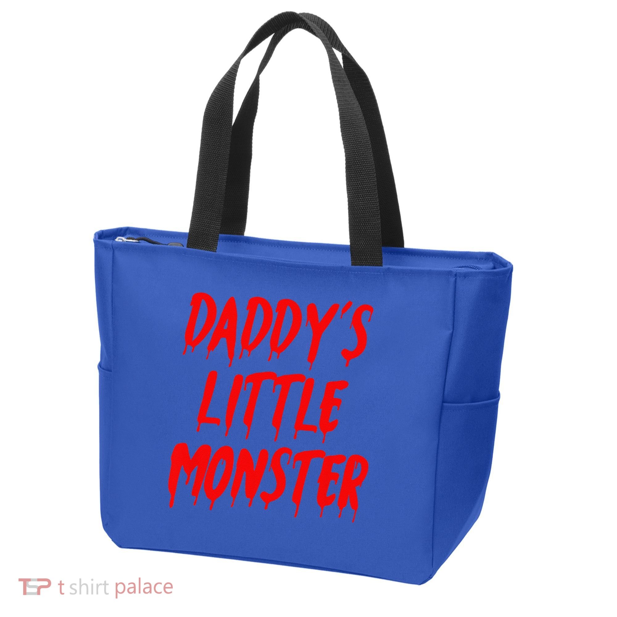 Daddys Little Monster Halloween Blood Red Tote Bag