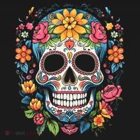 De Los Muertos Day of the Dead Sugar Skull Halloween Pajama Set thumb 2