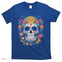 De Los Muertos Day of the Dead Sugar Skull Halloween T-Shirt thumb 0