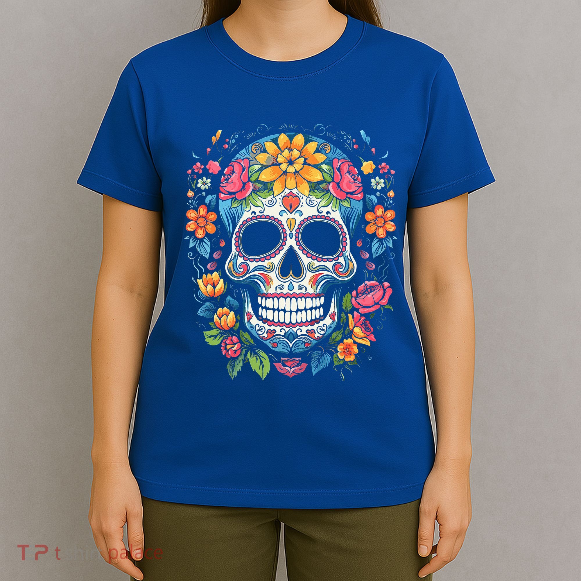 De Los Muertos Day of the Dead Sugar Skull Halloween T-Shirt