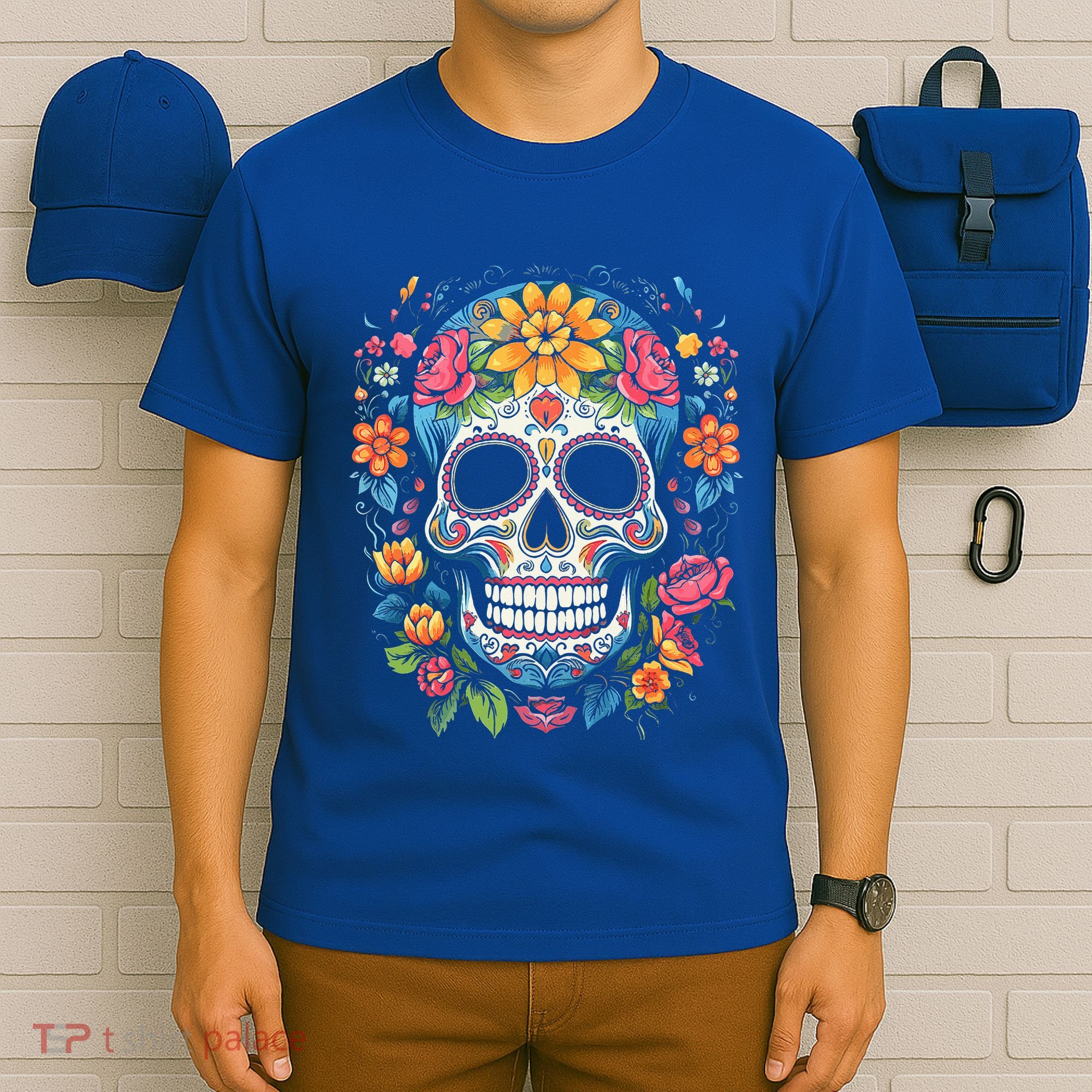 De Los Muertos Day of the Dead Sugar Skull Halloween T-Shirt