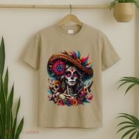 De Los Muertos La Catrina Day Of The Dead Sugar Skull Women T-Shirt thumb 2