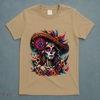 De Los Muertos La Catrina Day Of The Dead Sugar Skull Women T-Shirt thumb 5