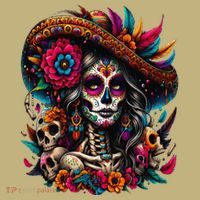 De Los Muertos La Catrina Day Of The Dead Sugar Skull Women T-Shirt thumb 7