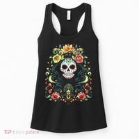De Los Muertos La Catrina Day Of The Dead Sugar Skull Women's Tank Top thumb 0