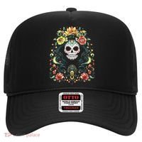 De Los Muertos La Catrina Day Of The Dead Sugar Skull Hat thumb 0