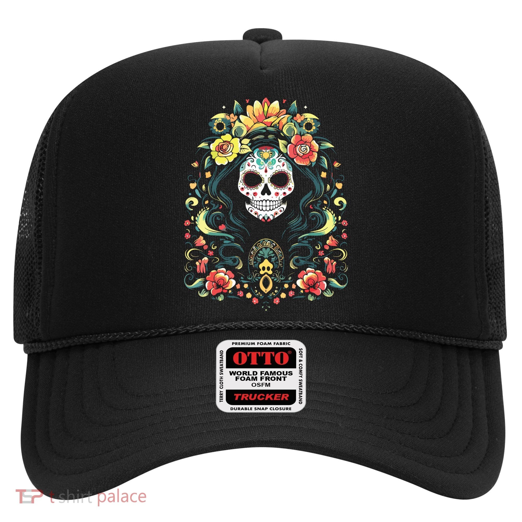 De Los Muertos La Catrina Day Of The Dead Sugar Skull Hat