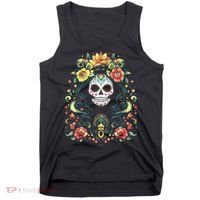 De Los Muertos La Catrina Day Of The Dead Sugar Skull Tank Top thumb 0