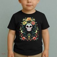 De Los Muertos La Catrina Day Of The Dead Sugar Skull Toddler T-Shirt thumb 2