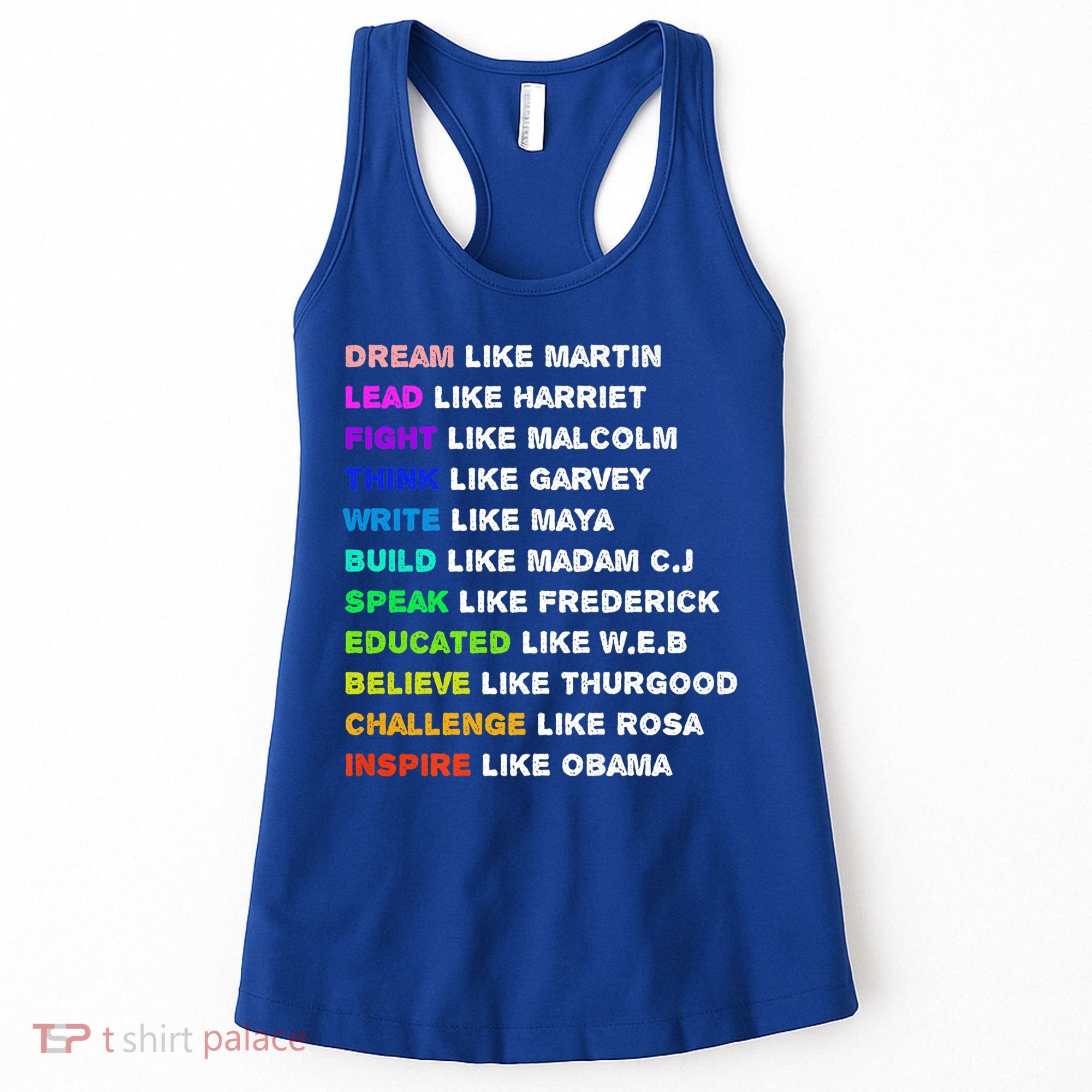 Dream Like Martin Lead Like Harriet Black History Gift Cute Gift Women's Tank Top