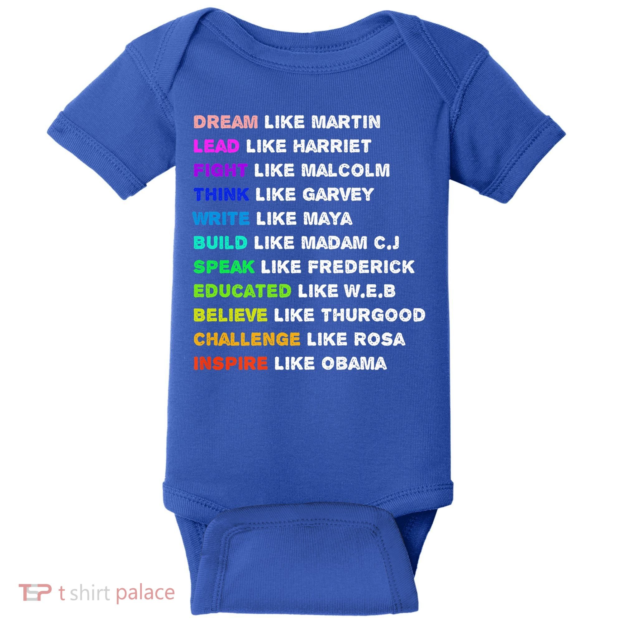 Dream Like Martin Lead Like Harriet Black History Gift Cute Gift Baby Bodysuit