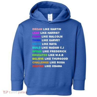 Dream Like Martin Lead Like Harriet Black History Gift Cute Gift Toddler Hoodie