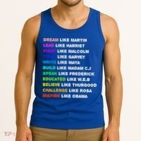 Dream Like Martin Lead Like Harriet Black History Gift Cute Gift Tank Top thumb 3