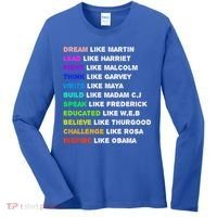 Dream Like Martin Lead Like Harriet Black History Gift Cute Gift Women's Long Sleeve Shirt thumb 0
