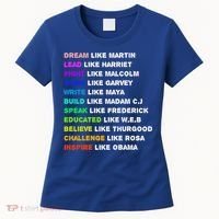 Dream Like Martin Lead Like Harriet Black History Gift Cute Gift Women's T-Shirt thumb 0