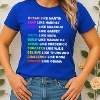 Dream Like Martin Lead Like Harriet Black History Gift Cute Gift Women's T-Shirt thumb 2