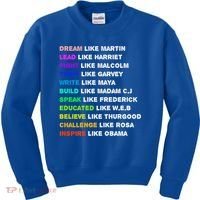 Dream Like Martin Lead Like Harriet Black History Gift Cute Gift Kids Sweatshirt thumb 0