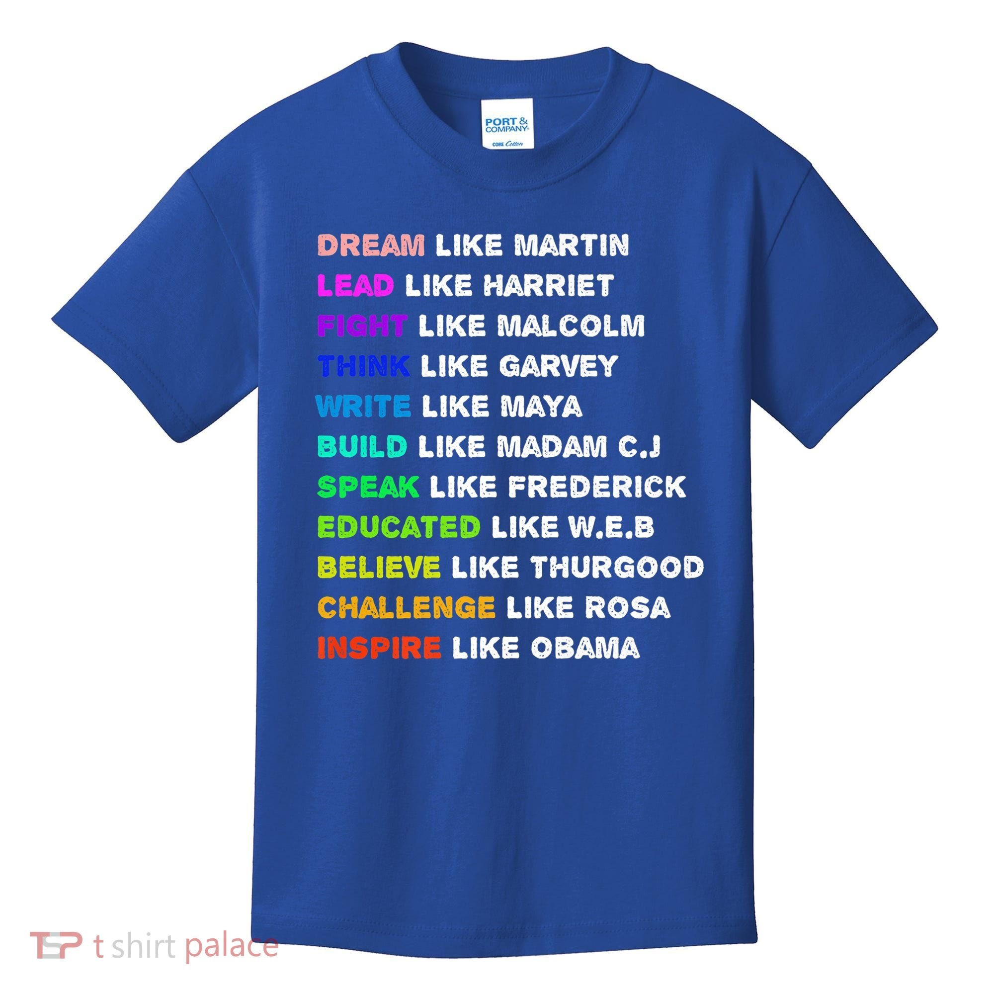 Dream Like Martin Lead Like Harriet Black History Gift Cute Gift Kids T-Shirt