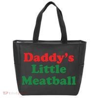 Daddy Little Meatball Italian Ironic Funny Meme Tote Bag thumb 0