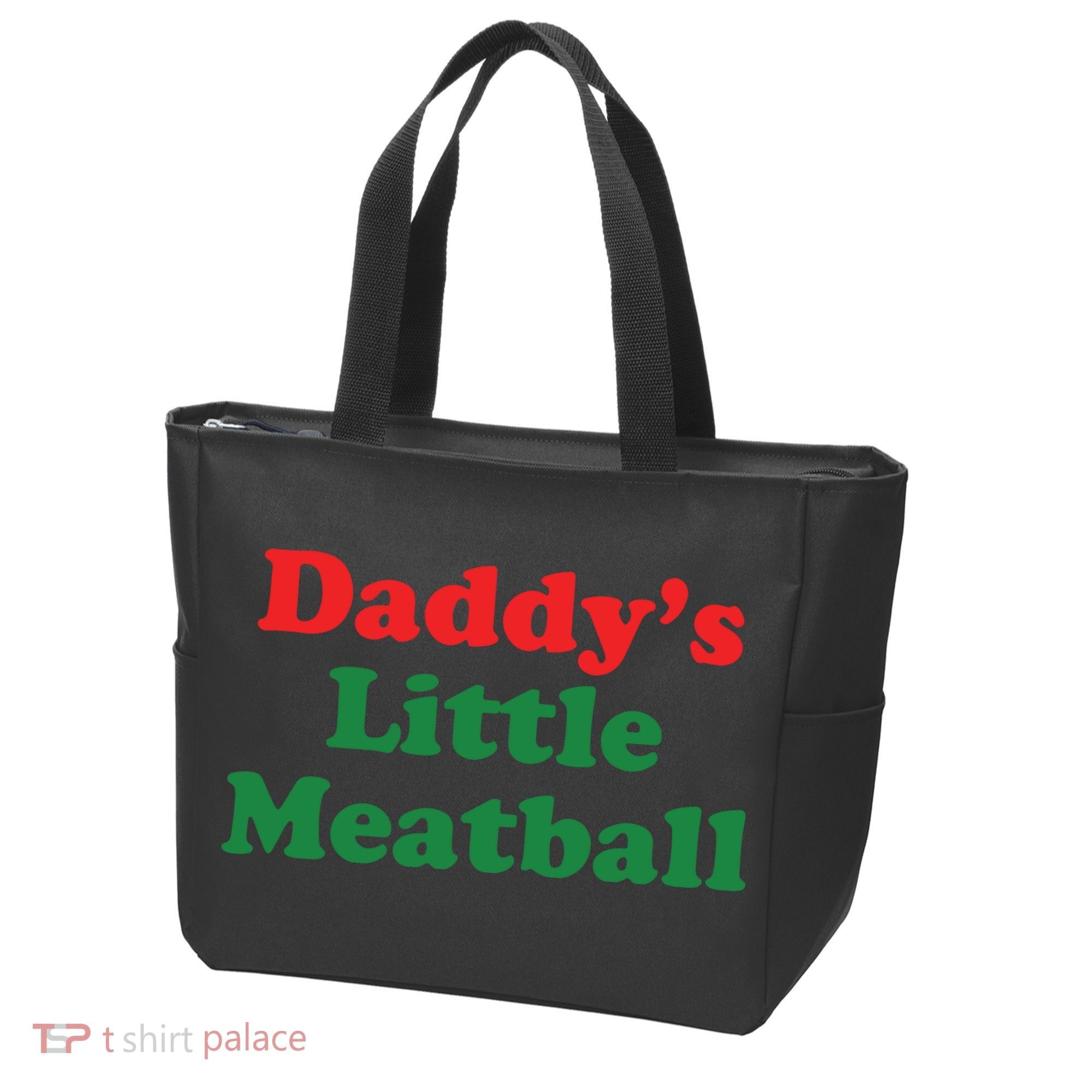 Daddy Little Meatball Italian Ironic Funny Meme Tote Bag