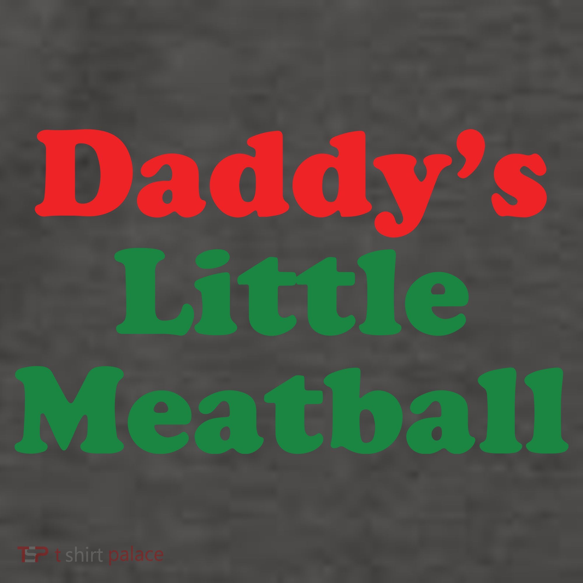 Daddy Little Meatball Italian Ironic Funny Meme Vector Backpack